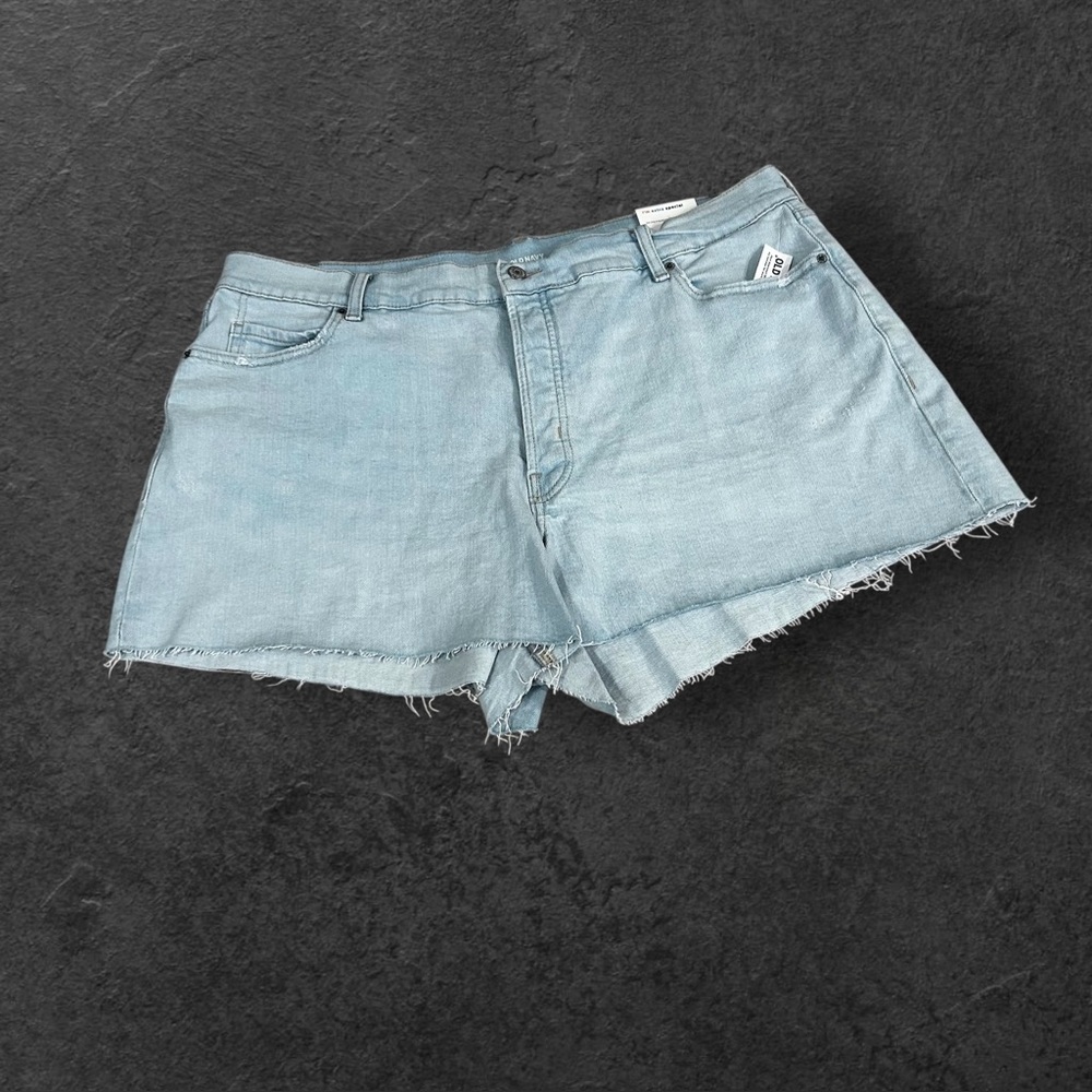Old Navy NEW Sky Hi A Line High Rise Denim Shorts Women’s Plus Size 22 NWT